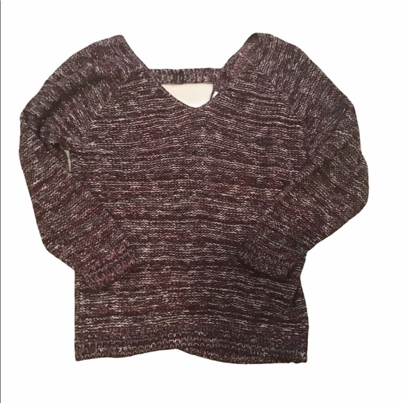 Susina V-neck back strap marled knit sweater. - Picture 9 of 11
